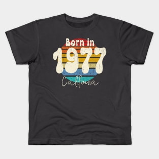 Born in 1977 california vintage retro sunset distressed Kids T-Shirt